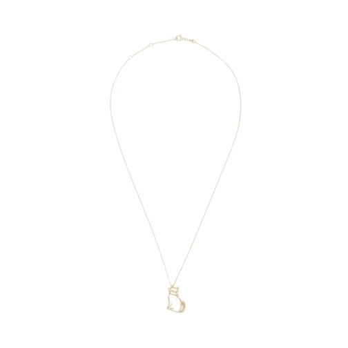 Aliita Miau' Gold Pendant Necklace Gold Mellanlångt halsband