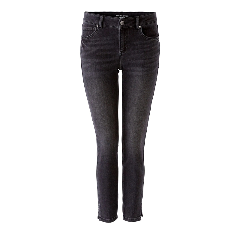 Oui Skinny-Leg-Jeans Jeans LOULUH dunkel-grau