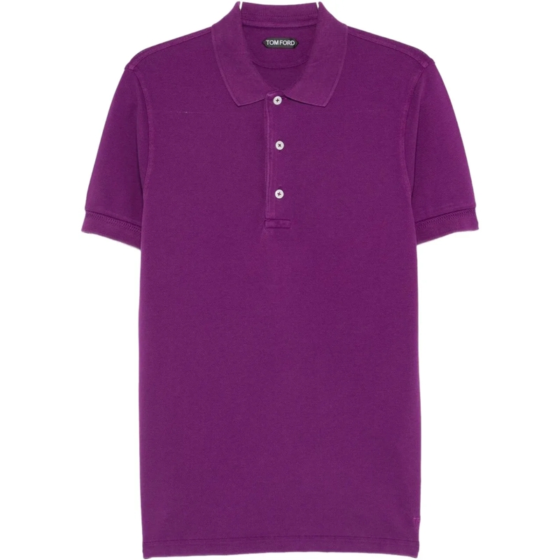 Tom Ford Polo Poloshirt aus Piqué Lila