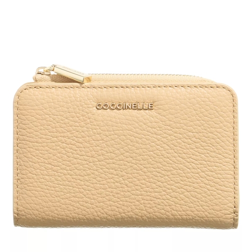 Coccinelle Metallic Soft Wallet Fresh Beige Portefeuille à fermeture Éclair