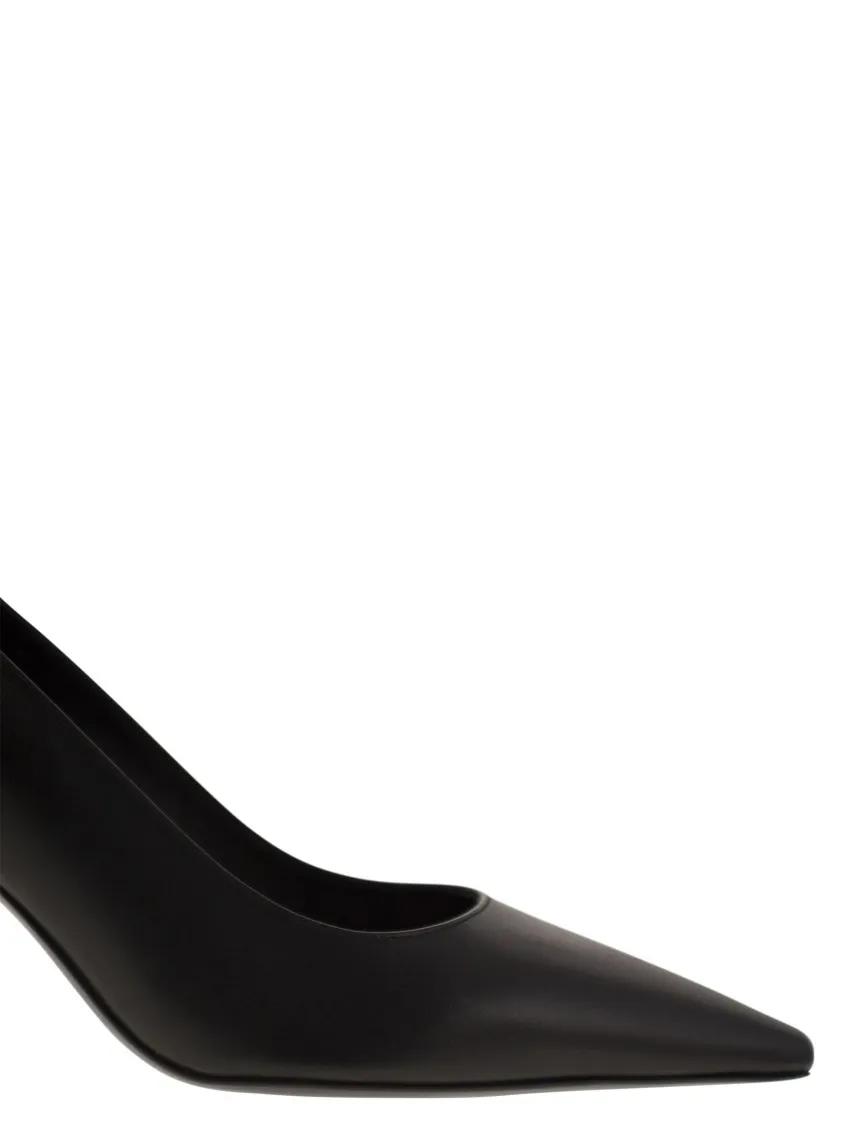 Thumbnail - Stuart Weitzman Hohe Schuhe - Pointed-Toe Leather Décolleté With Retro Heel - Gr. 37,5 (EU) - in Schwarz - für Damen