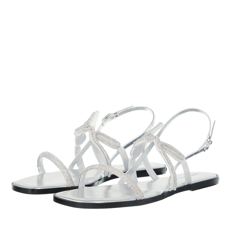 Karl Lagerfeld Sandales Olympia Karl Signia Slide Heavy Glitter Silver(Image 8)
