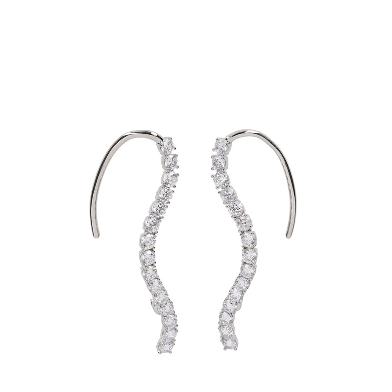 Panconesi Oorknopjes Large Rhinestone-Embellished Ear Cuff Earrings Not Applicable
