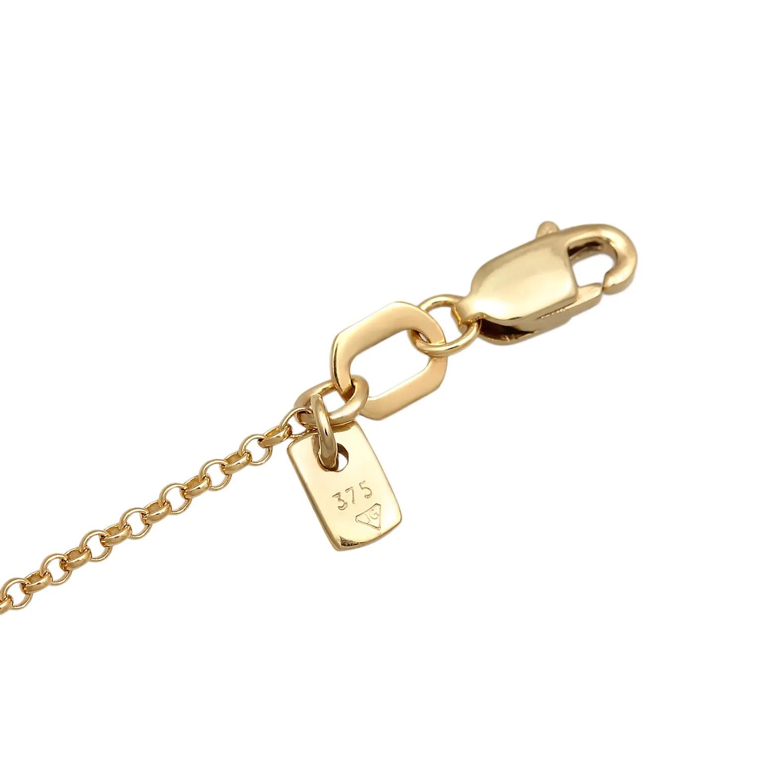 Thumbnail - Kuzzoi Halsketten - Halskette Anhänger Military Platte 375 Gelbgold - Gr. unisize - in Gold - für Damen