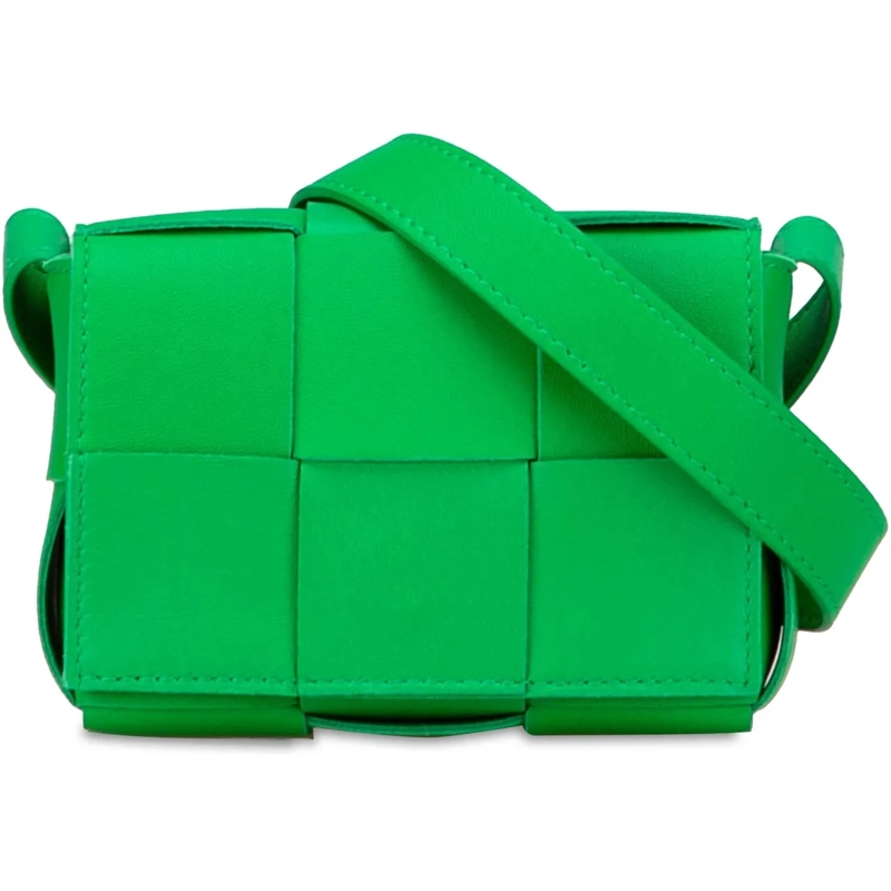 Bottega Veneta Sac à bandoulière Candy Nappa Intrecciato Cassette Crossbody grün