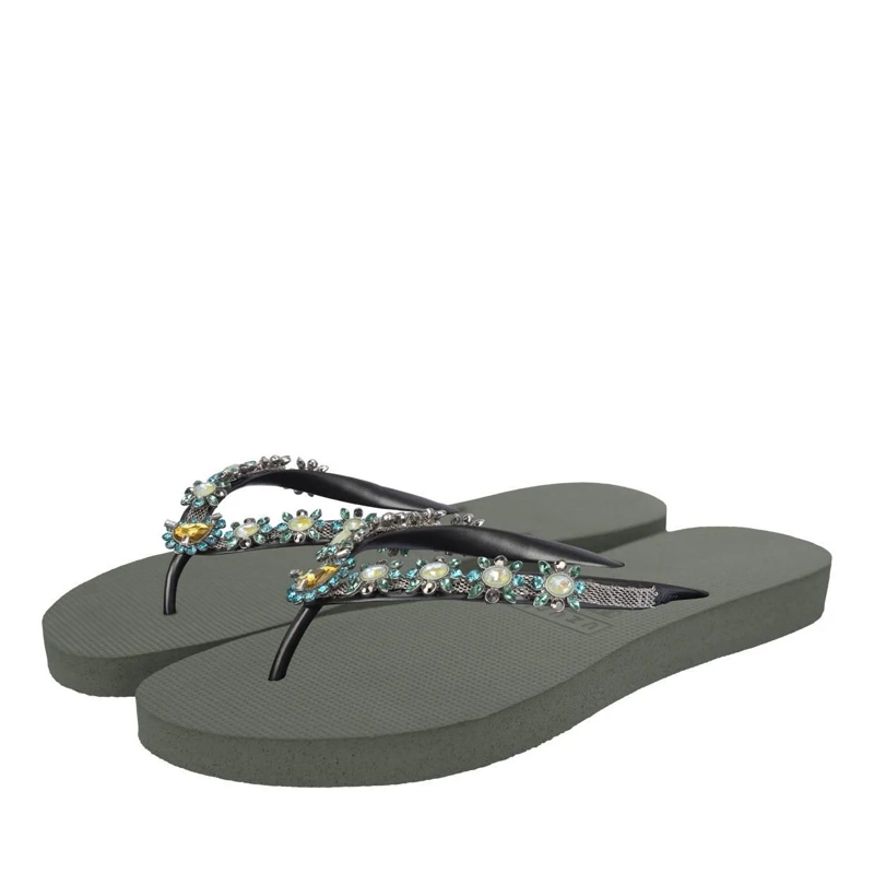 UZURII Flip Flops Zehentrenner Dolce Turqoise dunkel-grün