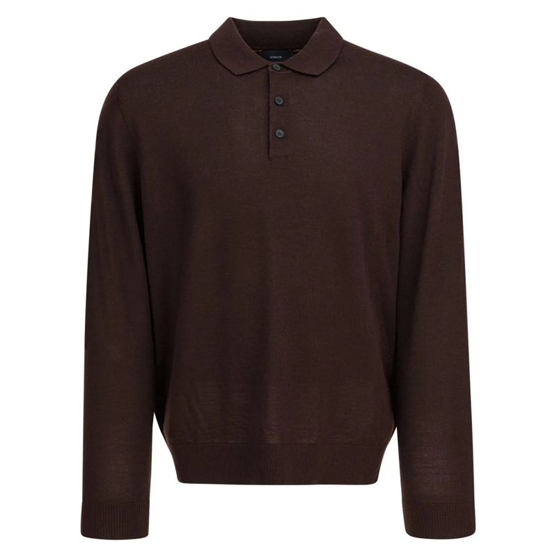 Vince Polo shirt Merino Wool Polo Shirt Burgundy