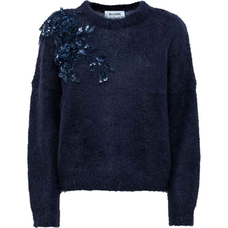 Blugirl Pullover Sweaters Deep Blu blau
