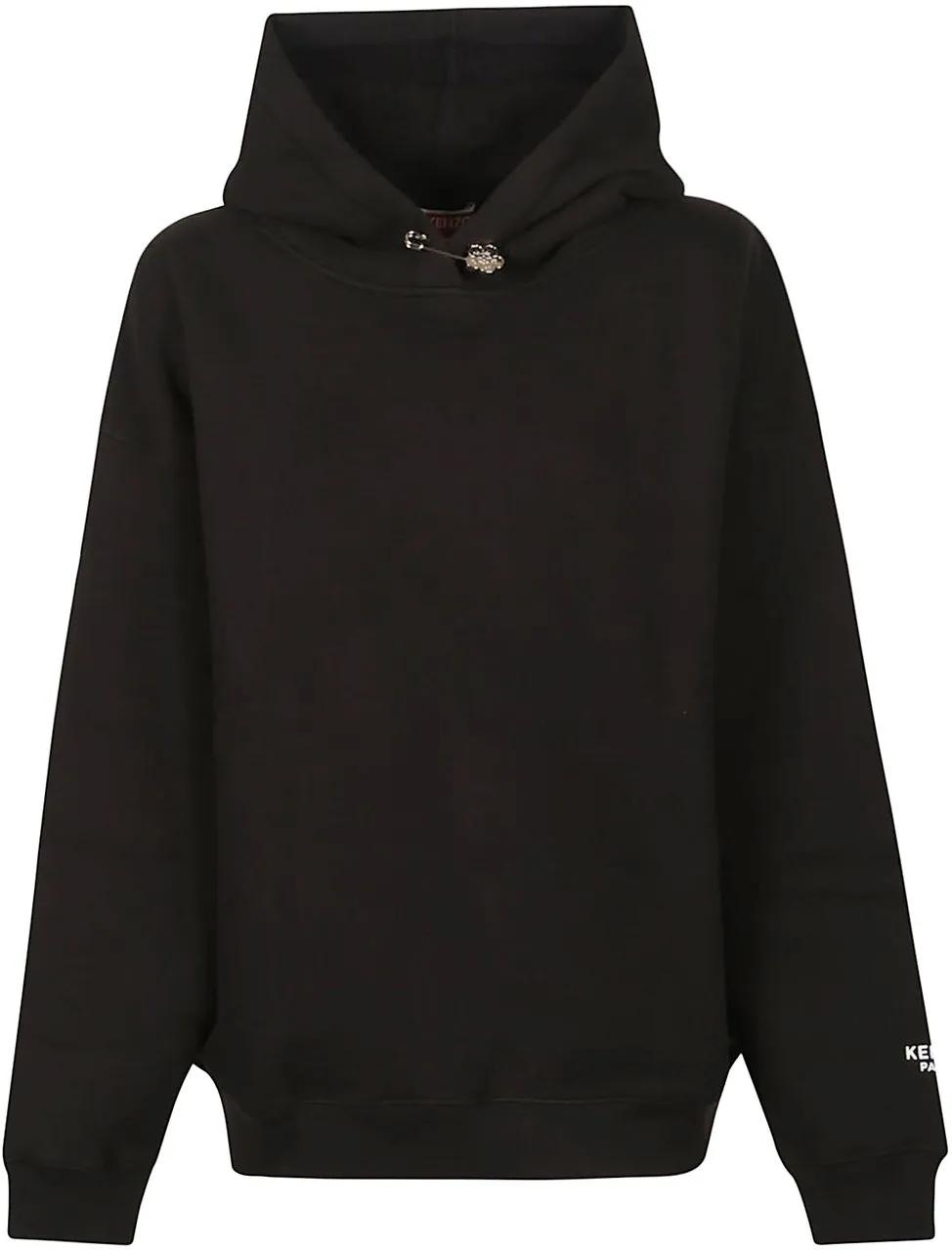 Kenzo - Gots Oversized Whit Boke Sweatshirt Black - Größe M - schwarz