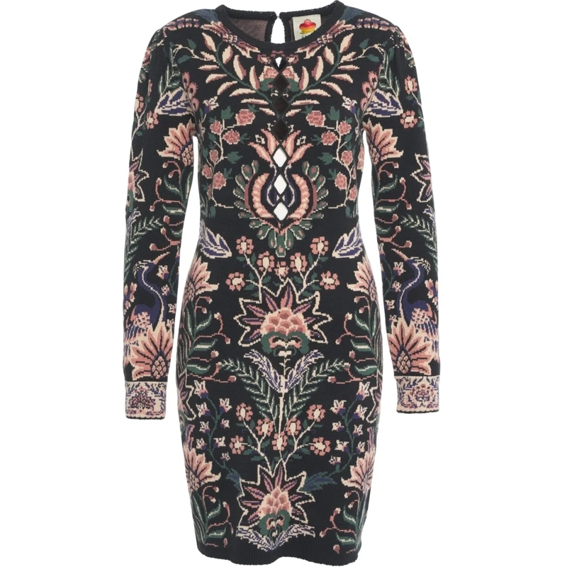 Farm Rio Mini-robe Mini dress with pattern schwarz