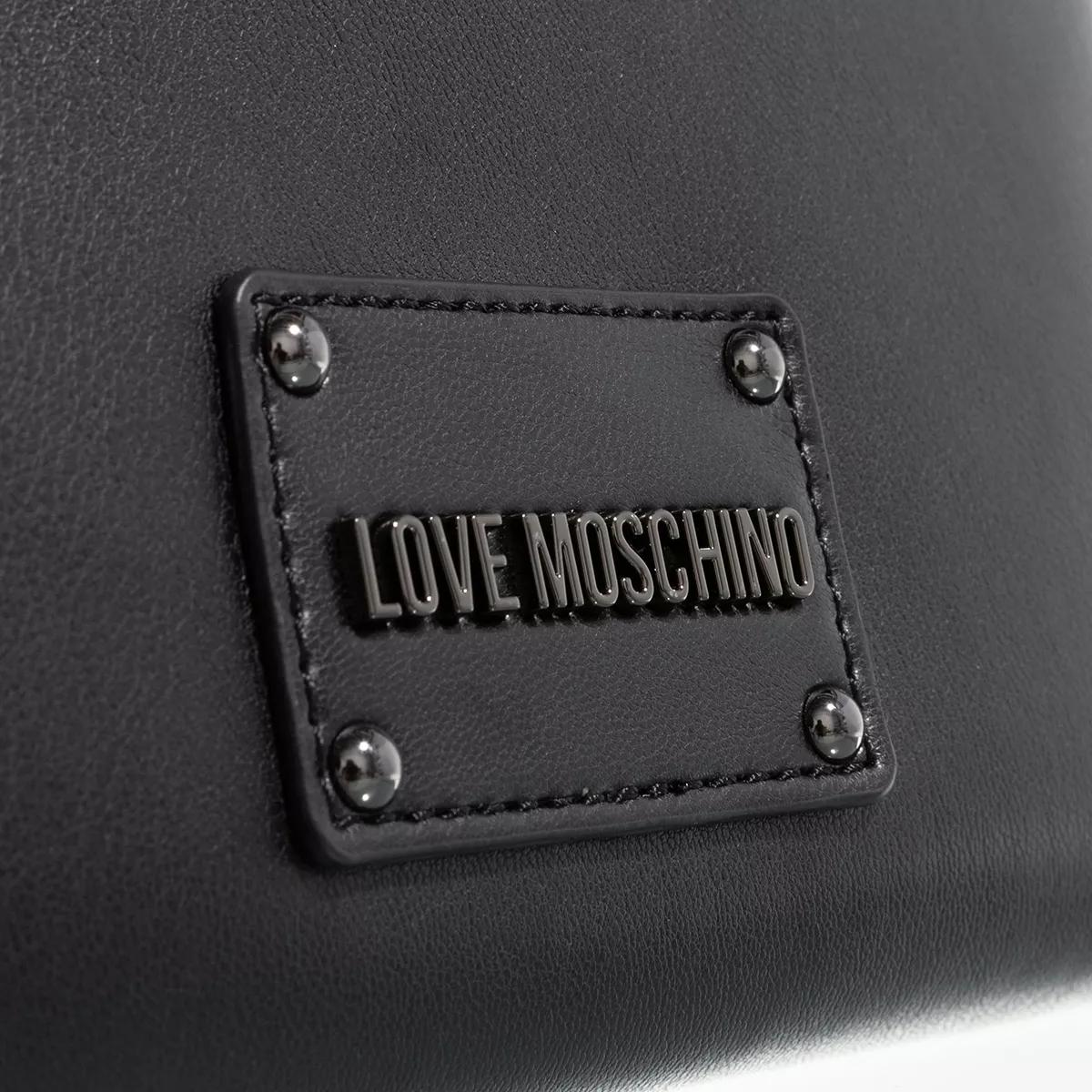 Love Moschino Crossbody bags Strass Heart Chain in zwart