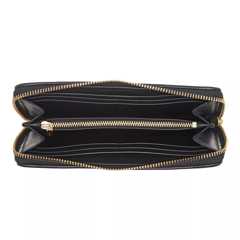 Tory Burch Portemonnaie mit Zip-Around-Reißverschluss Kira Chevron Zip Continental Wallet Black(Image 5)