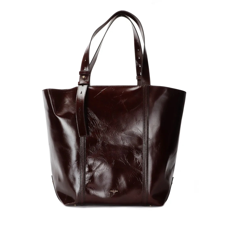 Golden Goose Fourre-tout 24/7 Shopper aus Leder Dunkelbraun
