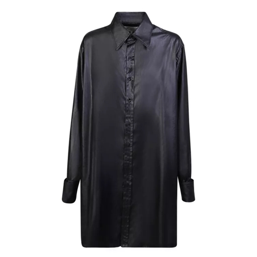 Maison Margiela Oversize Fit Long-Sleeved Shirt Black Chemises