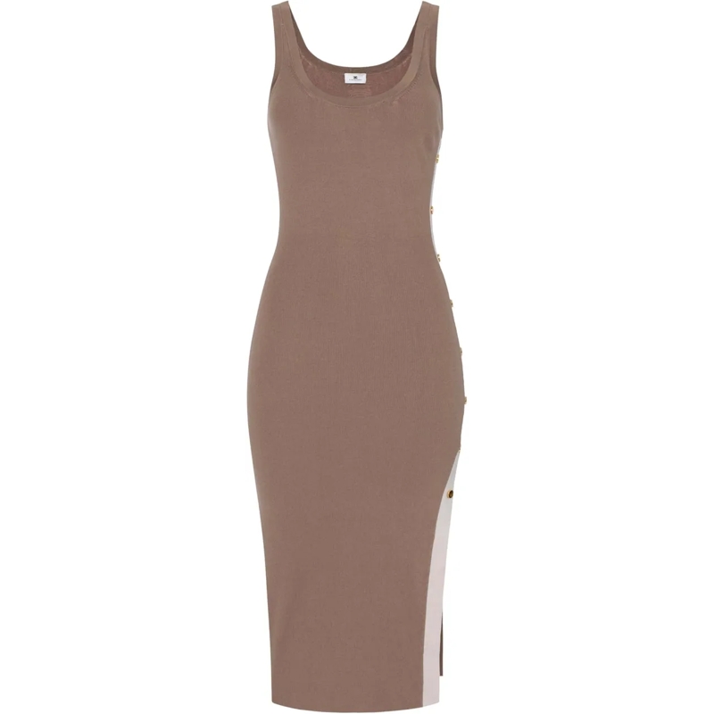 Elisabetta Franchi Midikleid Elisabetta Franchi Women's Knitted Dress Jurken Br braun