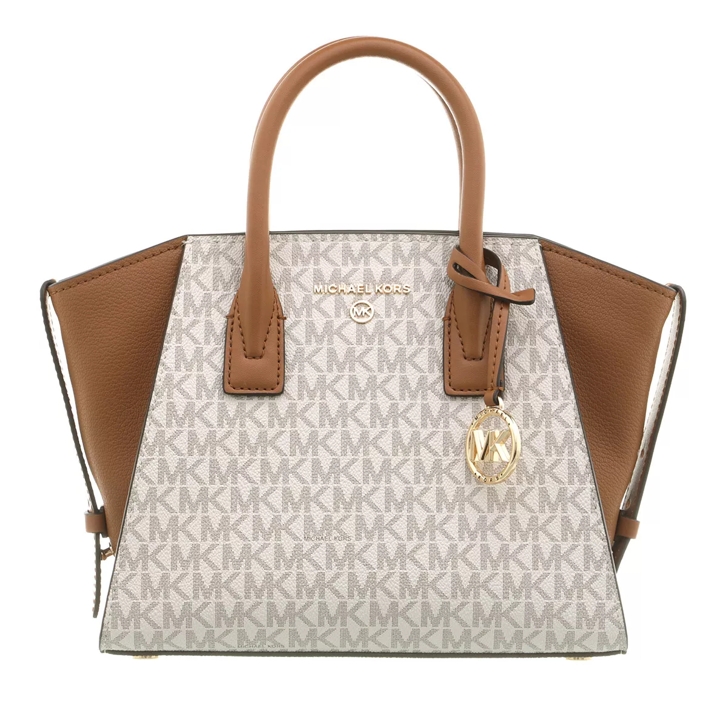 Michael Kors Large Tote Bag, Vanilla/Beige Woman’s Brown White Purse (NEW)