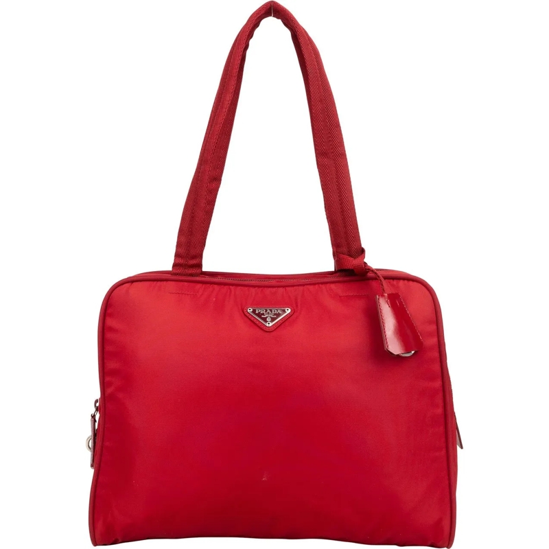 Prada Tote Prada Red Nylon Triangle Shoulder Bag rot