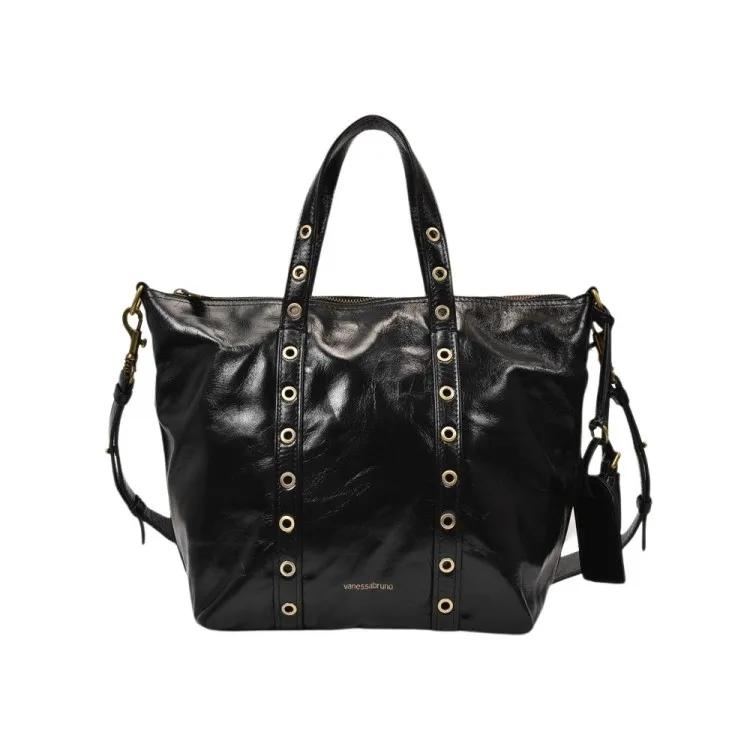 Vanessa Bruno Totes - Zippy Pm Bag In Black Cracked Leather - Gr. unisize - in Schwarz - für Damen