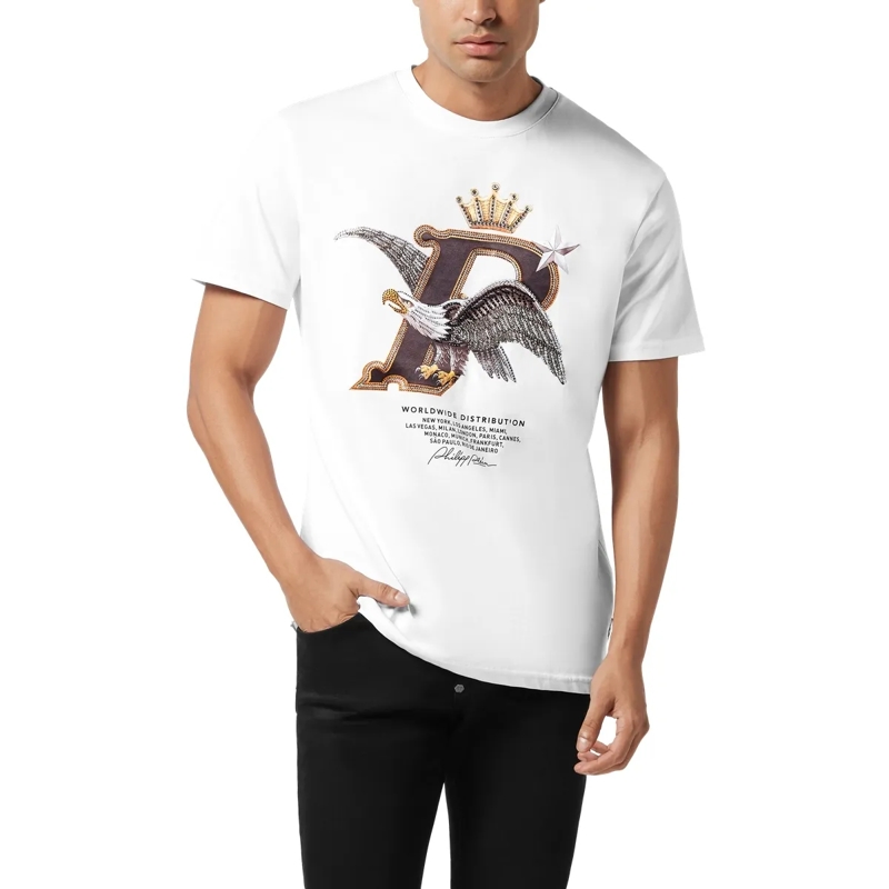 Philipp Plein T-Shirt T-Shirt Round Neck Ss Eagle weiss(Image 3)