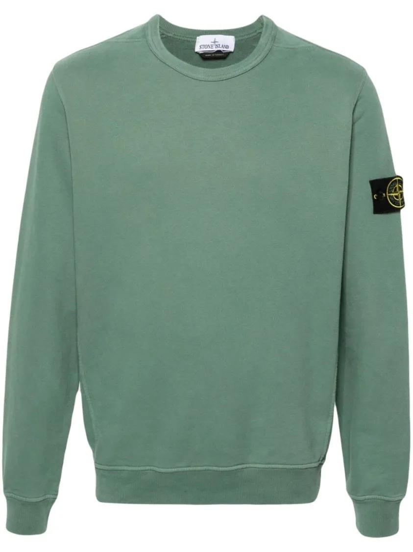 Stone Island - Compass-Badge Sweatshirt - Größe L - grün