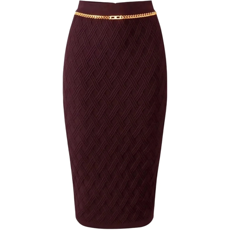 Elisabetta Franchi Jupe midi Skirts Merlot rot