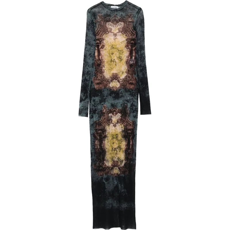 Jean Paul Gaultier Midikleid Dresses Blackbluegreen schwarz