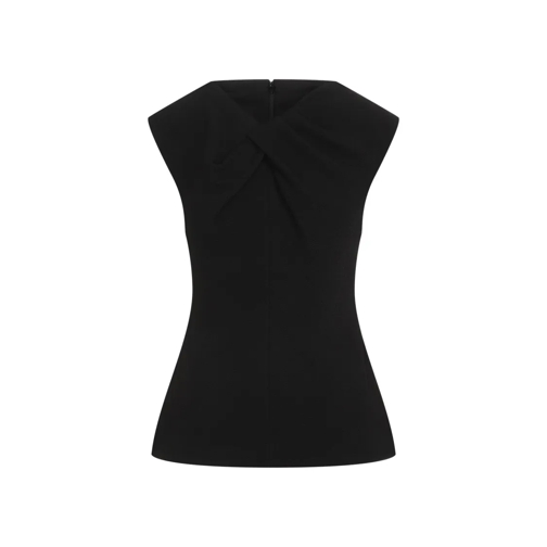 Jil Sander Viscose Tank Top Black Blouses