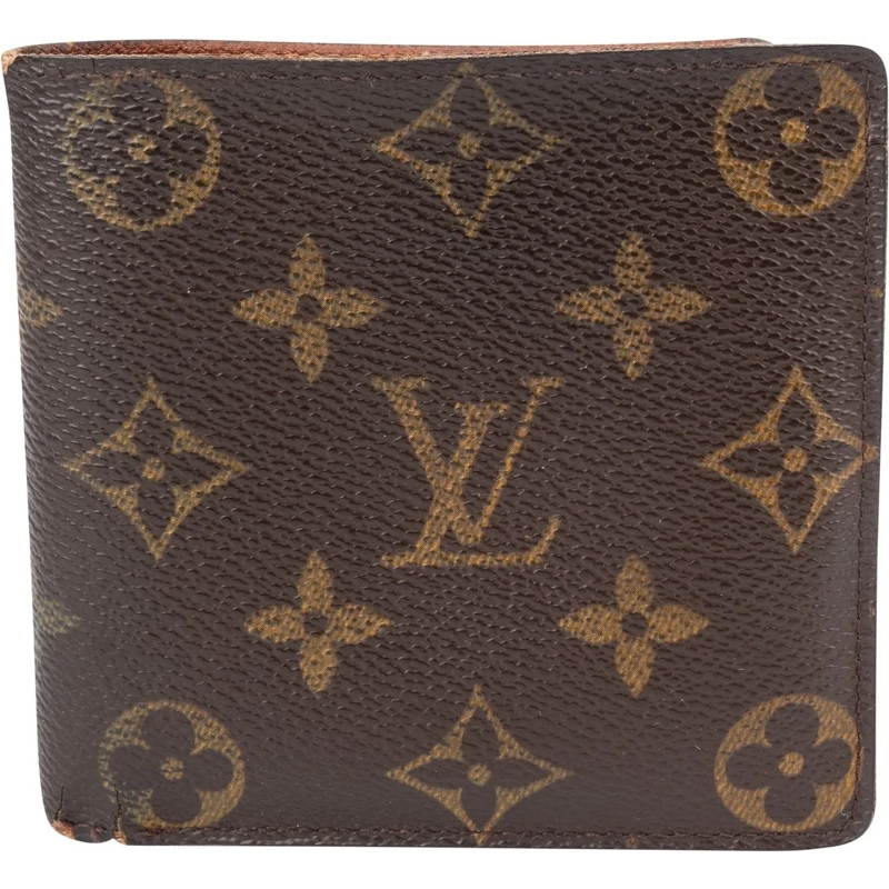Louis Vuitton Geldbörse Louis Vuitton Canvas Monogram Marco Wallet braun