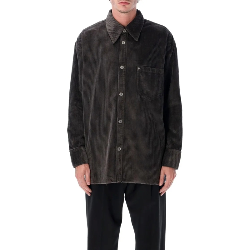 AMI Paris Casual top Velluto Overshirt Black