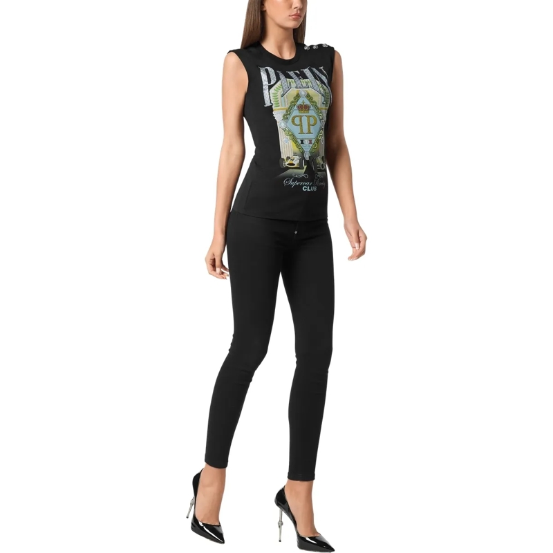 Philipp Plein Top Tanktop Racing schwarz(Image 4)