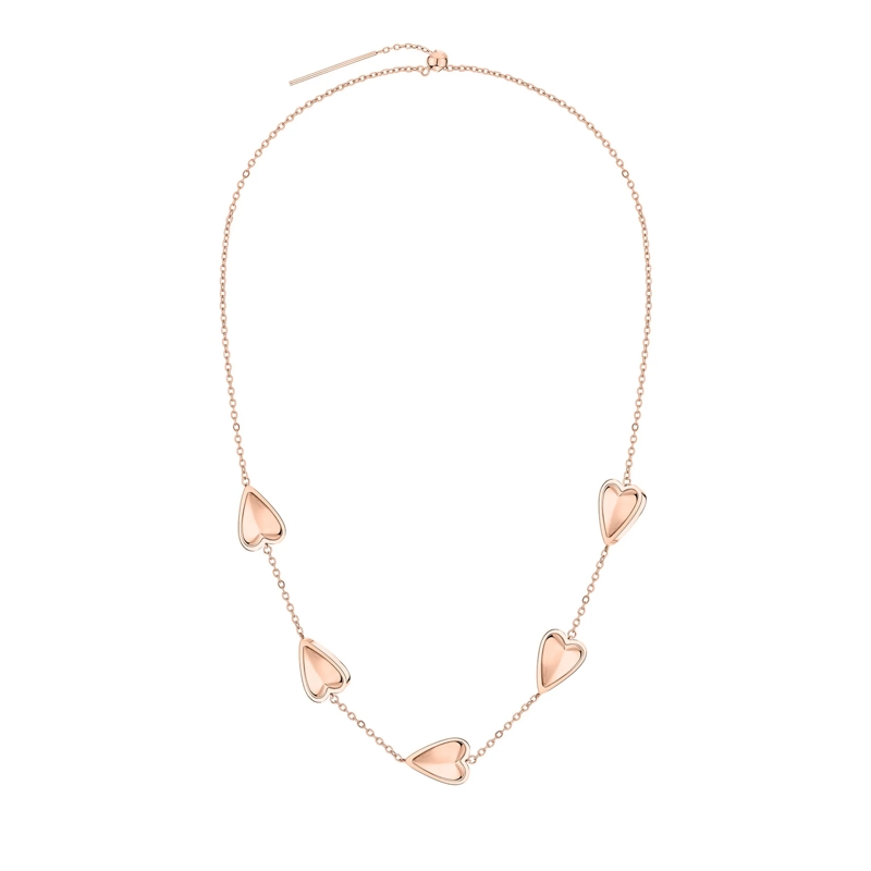 Liebeskind Berlin Mittellange Halskette Edelstahl Metal Heart rose(Image 3)
