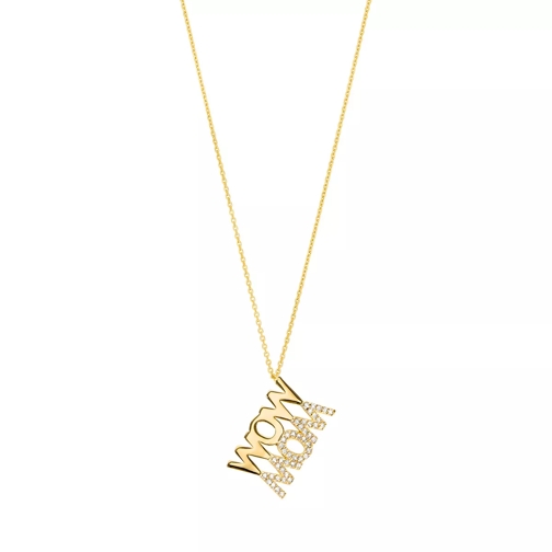 Leaf Necklace Wow Mom Yellow Gold Kort halsband