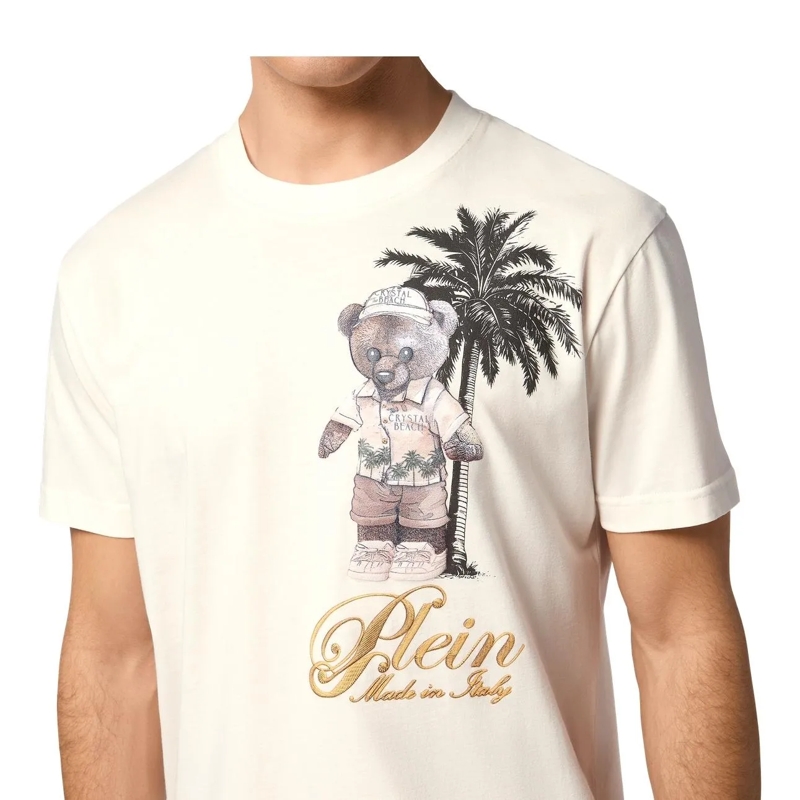 Philipp Plein T-Shirt T-Shirt Rundhalsausschnitt Ss Teddy weiss(Image 3)