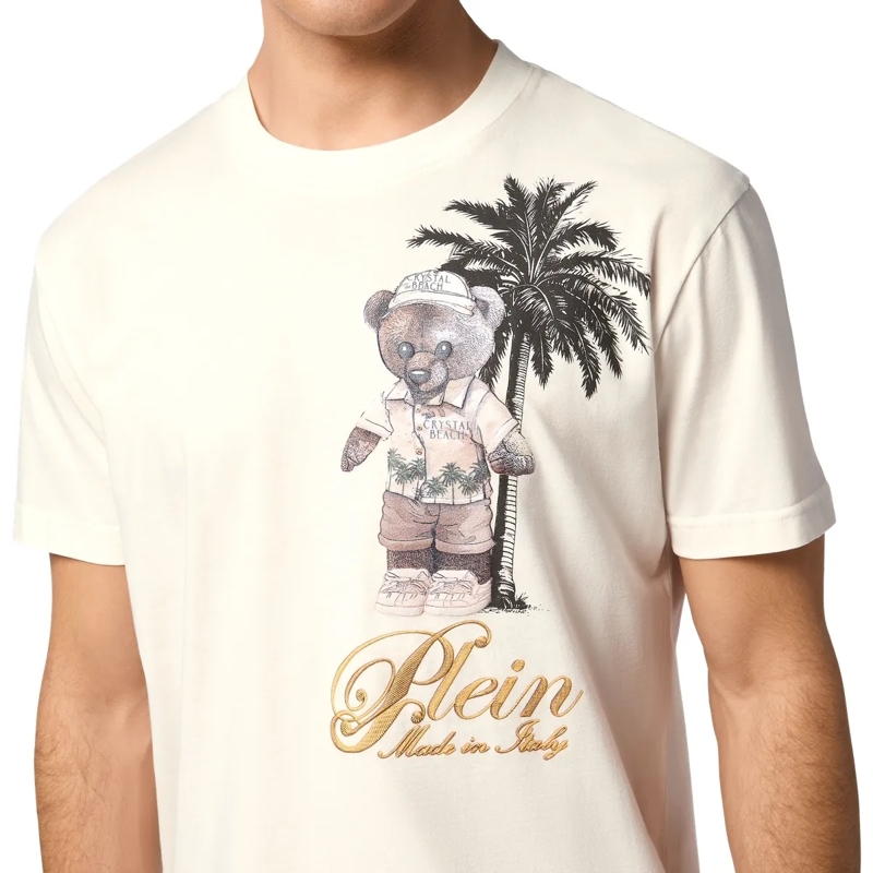 Philipp Plein T-Shirt T-Shirt Rundhalsausschnitt Ss Teddy weiss(Image 5)
