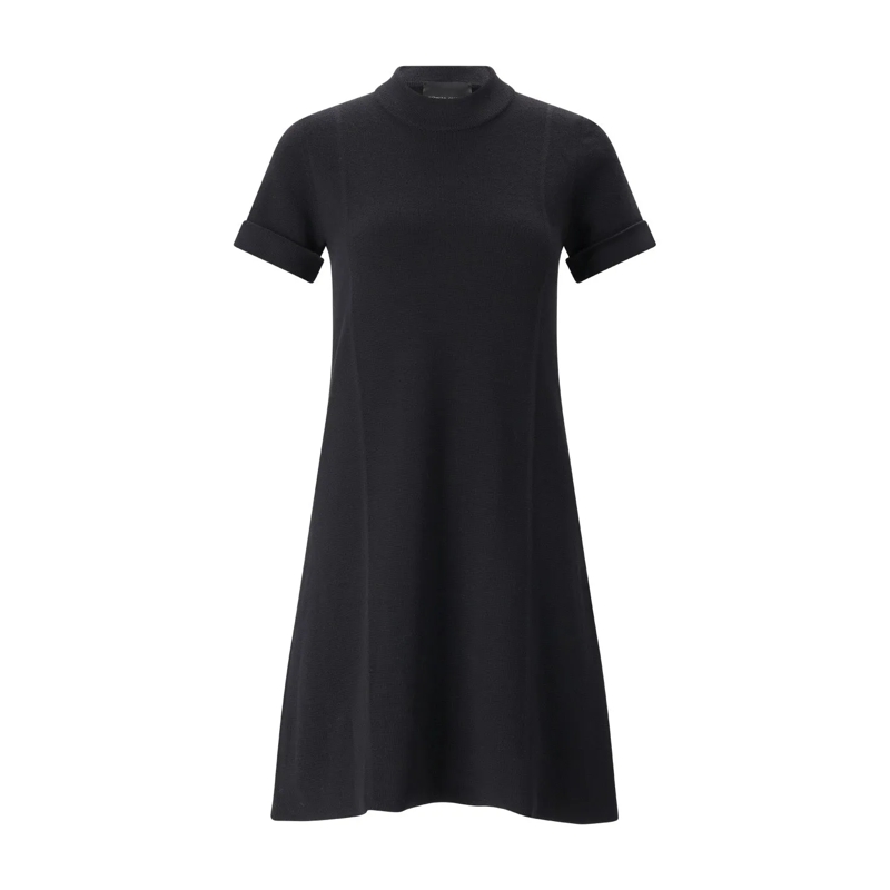 Roberto Collina  Minikleid aus Merinowolle Schwarz