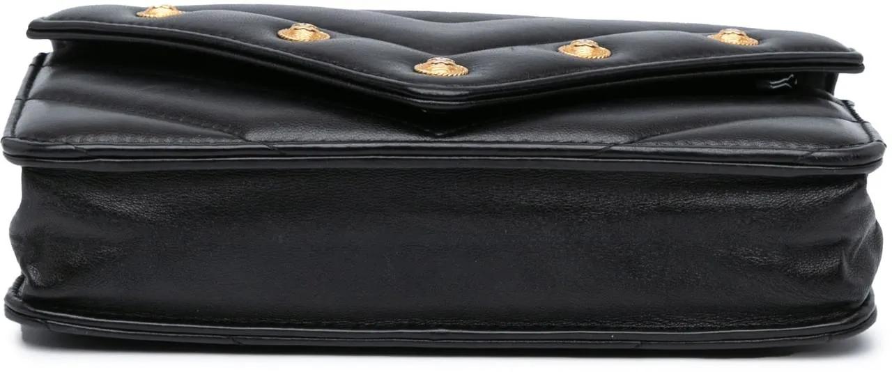 Thumbnail - Chanel Hobo Bags - 2018-2019 Chevron Lambskin Button Wallet On Chain - Gr. unisize - in Schwarz - für Damen