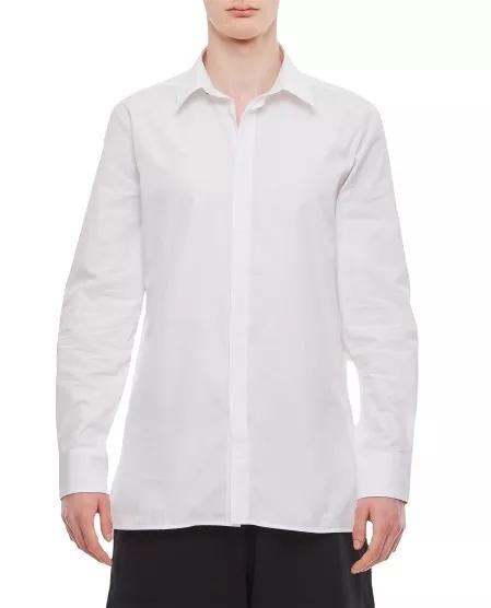 Givenchy - Contemporary Ls Shirt W 4G Embroidery - Größe 40 - white