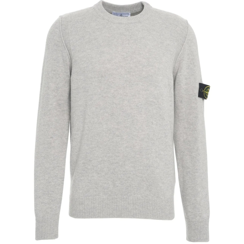 Stone Island  Sweater with logo detail grau