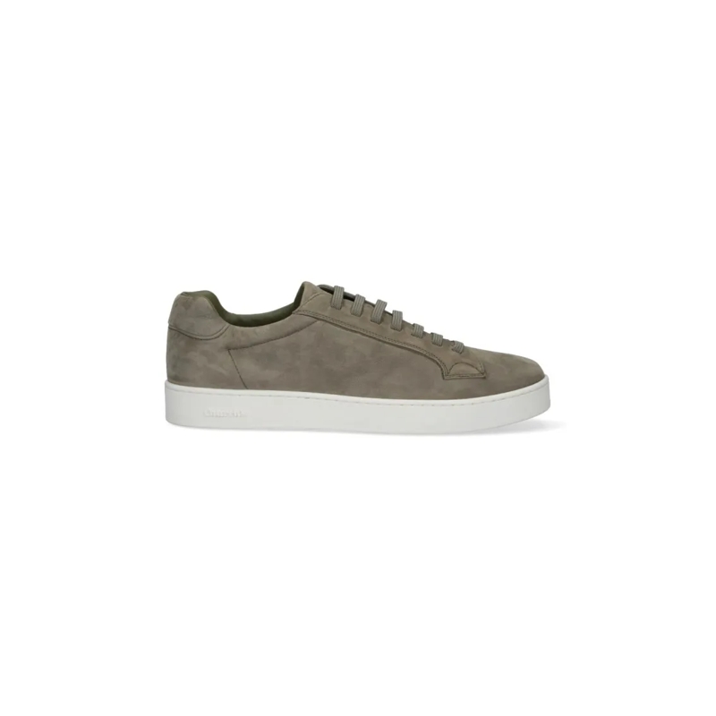 Church's Lage-top sneaker Low-Top Suede Sneakers With Clean White Sole Grey