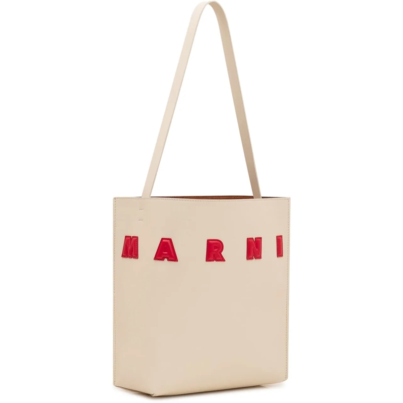 Marni Shopper Borsa a Spalla Museo Hobo Small Bag weiß(Image 2)