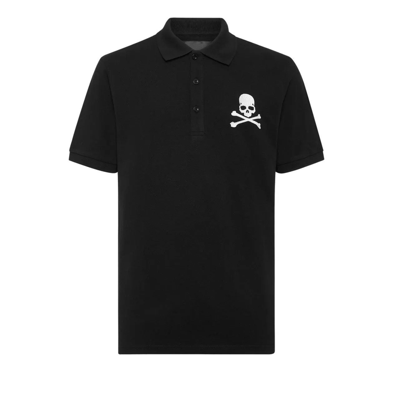 Philipp Plein Poloshirt Poloshirt Skull&Bones schwarz
