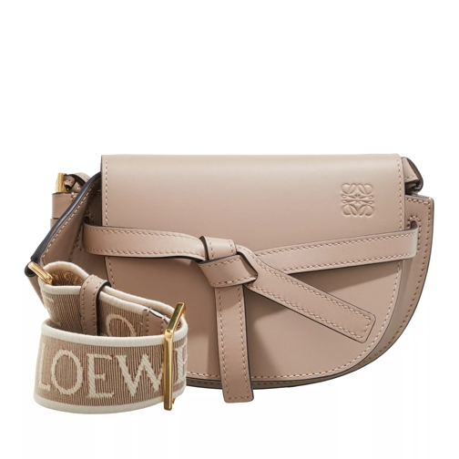 Loewe Gate Dual Mini Crossbody Bag Leather Sand Saddle Bag