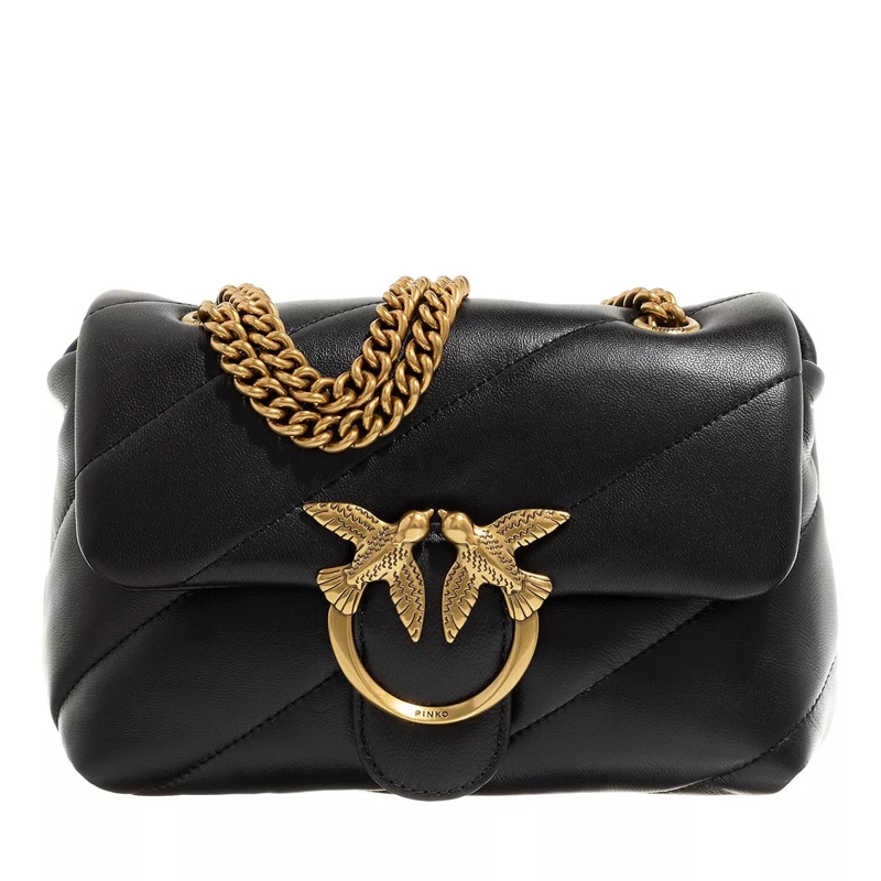 Pinko Crossbody Bag Love Puff Mini Cl Nero-Antique Gold