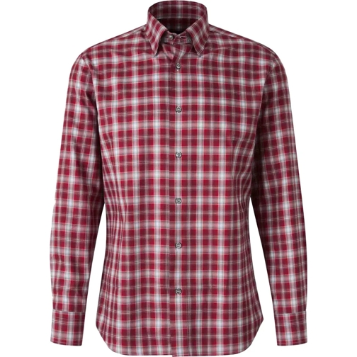 Brioni T-shirts Checkered Shirt rot