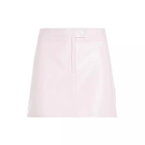 Courrèges Pale Pink Vinyl Mini Skirt Pink 