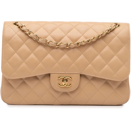 Chanel Fourre-tout 2012-2013 Jumbo Classic Caviar Double Flap braun