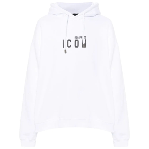 Dsquared2 Hoodie Cotton Jersey Sweatshirt White