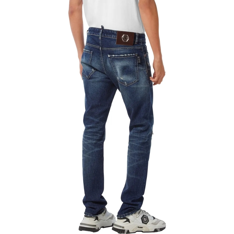 Philipp Plein Jeans mit geradem Bein Vergessen Sie die Routine und wählen Sie etwas gan dunkel-blau(Image 2)