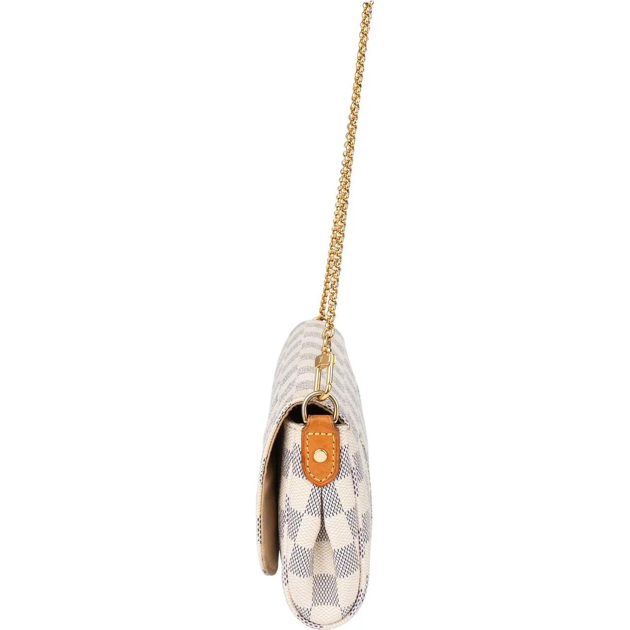 Thumbnail - Louis Vuitton Crossbody Bags - Louis Vuitton Damier Azur Monogam Favorite PM Shou - Gr. unisize - in Weiß - für Damen