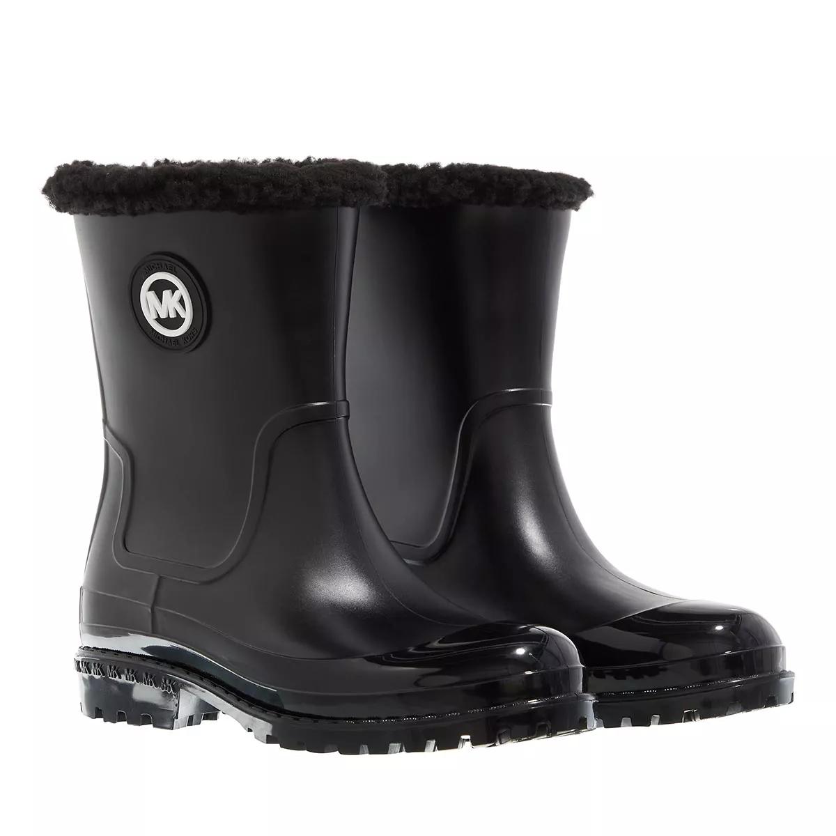 Michael Kors Montaigne Pullon Rainboot Black Optic White Rain Boot